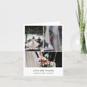 Tarjeta De Agradecimiento Amor Moderno Y Gracias Boda Pareja Foto