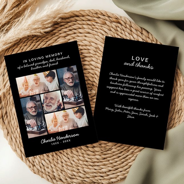 Tarjeta De Agradecimiento Amor moderno y gracias funeral/Bereavement de 5 fo (Subido por el creador)