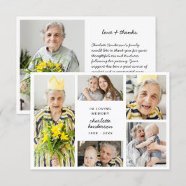 Tarjeta De Agradecimiento Amor moderno y simpatía por 6-Fotos