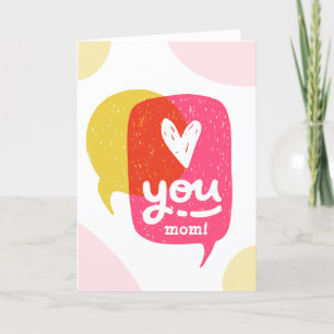 Tarjeta De Agradecimiento Amor Personalizado palabra burbuja Personalizado t