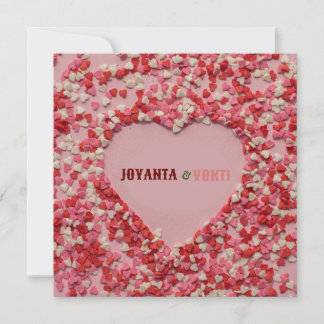 Tarjeta De Agradecimiento Amor romántico Joyanta & Vokti color rojo granate