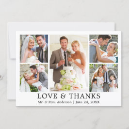 Tarjeta De Agradecimiento Amor simple moderno Gracias Boda 5 Foto