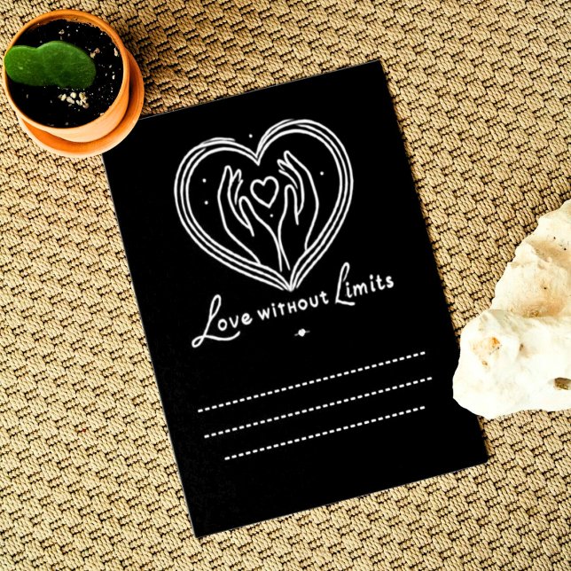 Tarjeta De Agradecimiento Amor Sin Límites Con Tus Propias Palabras Debajo (Subido por el creador)