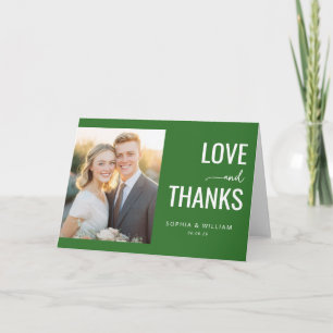 Tarjeta De Agradecimiento Amor Verde Caluroso Gracias