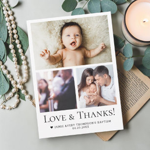 Tarjeta De Agradecimiento Amor y agradecimiento. Cuadrícula de fotocolage pa