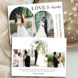 Tarjeta De Agradecimiento Amor y gracias Boda de Arches Elegantes