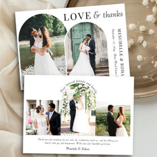 Tarjeta De Agradecimiento Amor y gracias Boda de Arches Elegantes