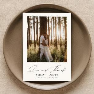 Tarjeta De Agradecimiento Amor y gracias   Boda de Boho Photo