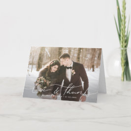 Tarjeta De Agradecimiento Amor y gracias Boda de escritura con letras de man