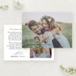 Tarjeta De Agradecimiento Amor y gracias Boda fotográfico de caligrafía mode<br><div class="desc">Gracias a sus invitados por ser parte de su día especial con una hermosa tarjeta de agradecimiento de Boda de fotos de Love & Gracias por caligrafía moderna. Esta magnífica carta presenta un elegante y moderno tipo de letra caligráfica y dos dulces fotos, una de sangrado completo. Además, la parte...</div>