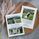 Tarjeta De Agradecimiento Amor y gracias Collage de fotos Boda moderno<br><div class="desc">Las tarjetas verticales planas de agradecimiento a los bodas presentan un texto moderno y mínimo en negro titulado "Amor y agradecimiento" con acento cardíaco lindo, monograma de los nombres de la pareja de novios y novios, junto con un simple collage de 3 fotos en la parte delantera. El espacio para...</div>