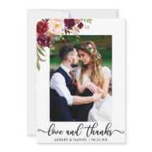 Amor y gracias que casan la foto Borgoña floral