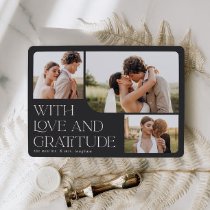Tarjeta De Agradecimiento Amor y Gratitud   Boda multifotográfico