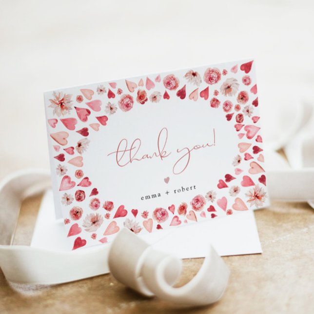 Tarjeta De Agradecimiento AMORE Little Squerido Valentday Baby Shower (Subido por el creador)