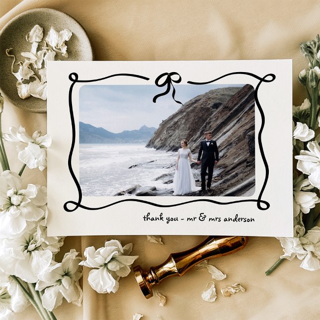 Tarjeta De Agradecimiento Amour | Ilustración de un Boda fotográfico y de un (Subido por el creador)