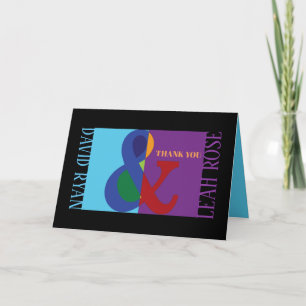 Tarjeta De Agradecimiento AMPERSAND B'NAI Bat Bar Mitzvah