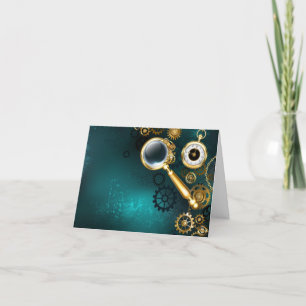 Tarjeta De Agradecimiento Ampliador en estilo Steampunk