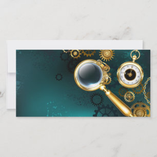 Tarjeta De Agradecimiento Ampliador en estilo Steampunk