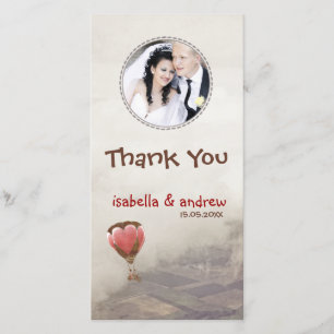 Tarjeta De Agradecimiento Añada su sueño del amor de la foto le agradecen