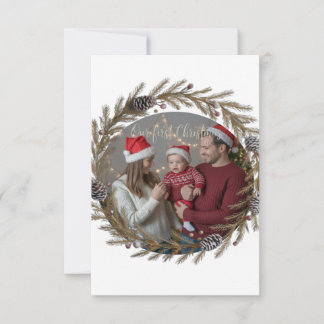 Tarjeta De Agradecimiento Añade cualquier cosa Nuestro Primer Navidad Juntos
