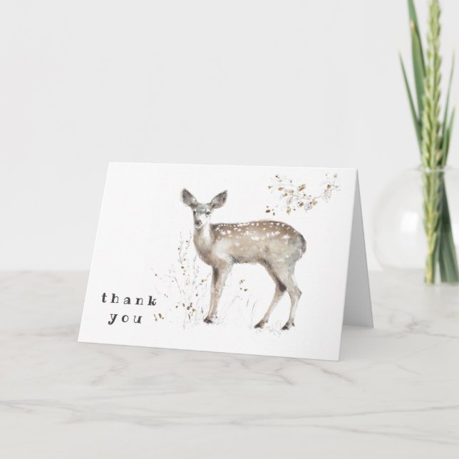 Tarjeta De Agradecimiento Añadir el texto | Una caminata de Woodland IX (Anverso)