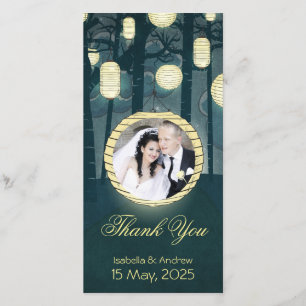 Tarjeta De Agradecimiento Añadir tu foto Boda Dream Forest Gracias