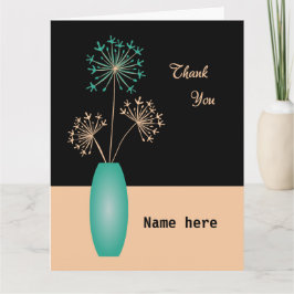 Tarjeta De Agradecimiento Añadir un nombre gracias a las flores en el florer