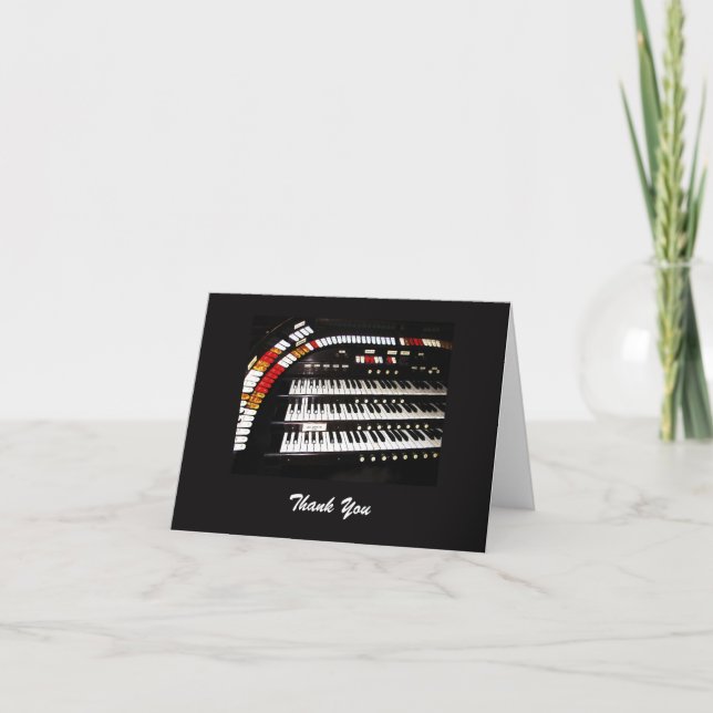 Tarjeta De Agradecimiento Ancient Pipe Organ, Blank Inside, Note (Anverso)