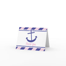 Ancla Náutica Baby Shower Gracias Marina Rosa