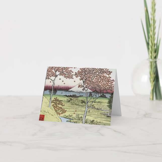 Tarjeta De Agradecimiento Ando Hiroshige - Sunset Hill (Anverso)