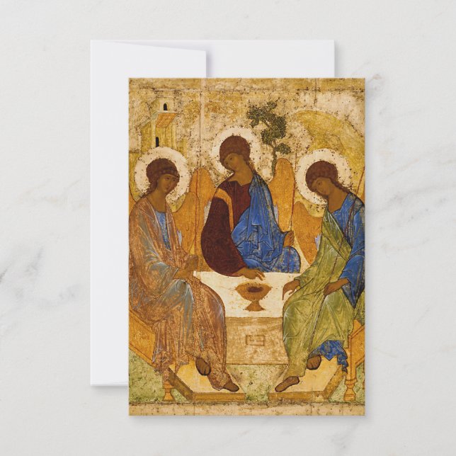 Tarjeta De Agradecimiento Andrei Rublev Icono de Santísima Trinidad Religión (Anverso)