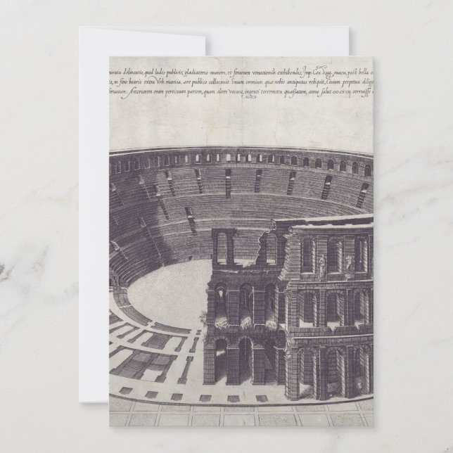 Tarjeta De Agradecimiento Anfiteatro de Verona en Piazza Bra (Anverso)