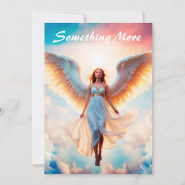 Tarjeta De Agradecimiento Ángel alas cielo oro divino hermosa mosca