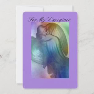 Tarjeta De Agradecimiento Ángel arcoiris - Cuidador