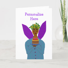 Tarjeta De Agradecimiento Ángel de color de cumpleaños personalizado trae pa