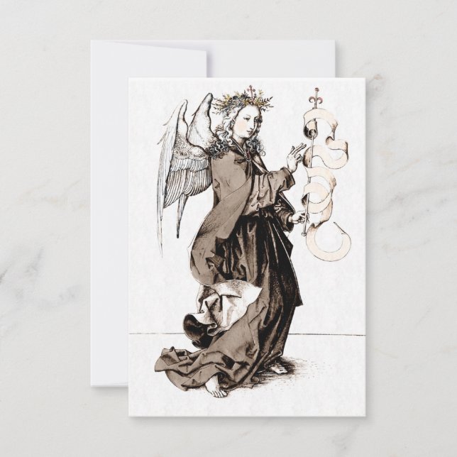 Tarjeta De Agradecimiento ÁNGEL DE LA ANUNCIACIÓN a finales del siglo XIV (Anverso)