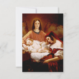 Tarjeta De Agradecimiento Ángel de la Guarda de Henri Decaisne