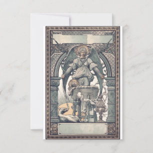 Tarjeta De Agradecimiento Ángeles guardianes con el niño Jesús