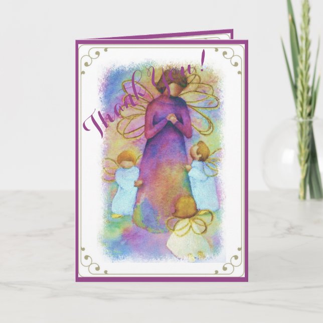 TARJETA DE AGRADECIMIENTO ANGELIC GRACIAS (Anverso)