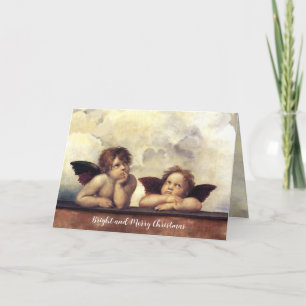 Tarjeta De Agradecimiento ANGELS / Cherubs alados, nubes Raffaello Sanzio