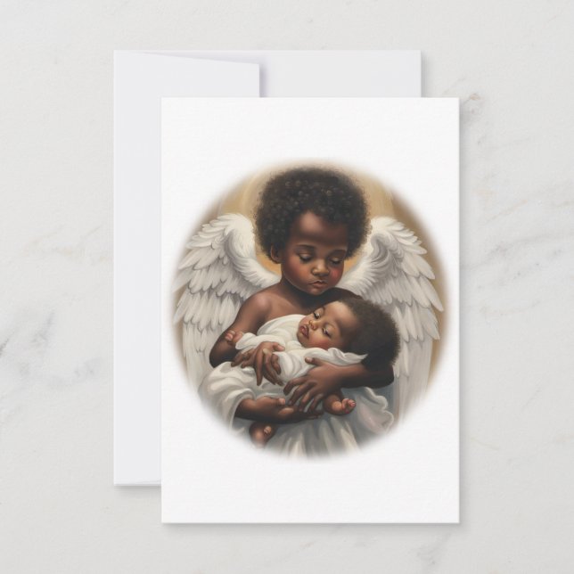 Tarjeta De Agradecimiento Angels de bebé (Anverso)