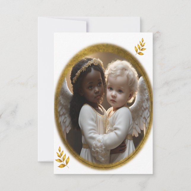 Tarjeta De Agradecimiento Angels de bebé (Anverso)