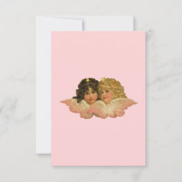 Tarjeta De Agradecimiento Angels victorianos Rubor Pink