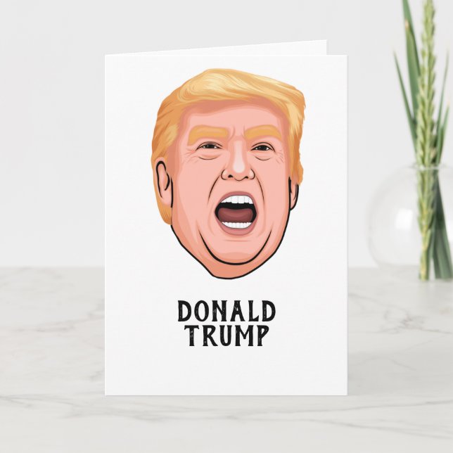TARJETA DE AGRADECIMIENTO ANGRY DONALD TRUMP PERSONALIZADO (Anverso)