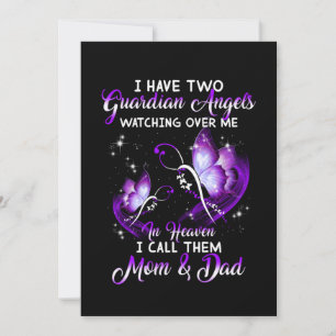 Tarjeta De Agradecimiento Ángulos de Guardian En Mi Madre Y Papá Cielos