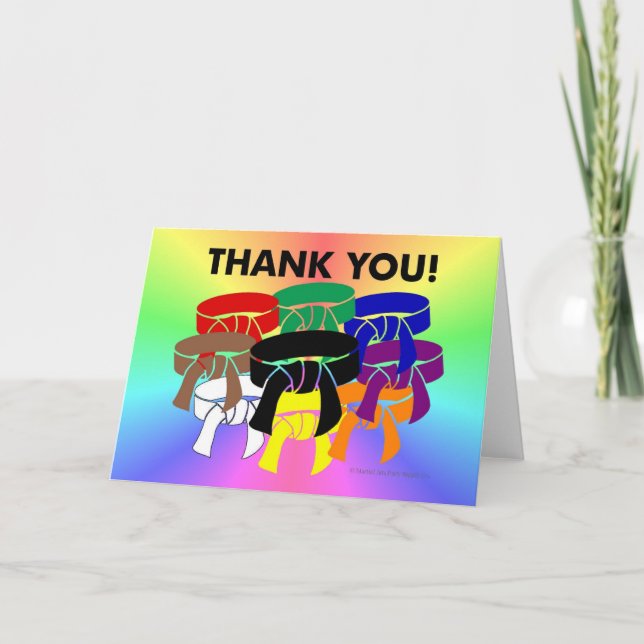 Tarjeta De Agradecimiento Anillo de correas Gracias Cartas (Anverso)