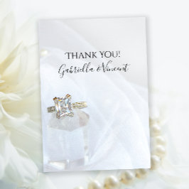 Tarjeta De Agradecimiento Anillo de Diamantes y Cristal de Columna Agradecim