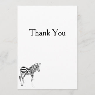 Tarjeta De Agradecimiento Animal estampado de cebra Gracias