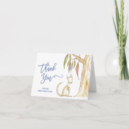 Tarjeta De Agradecimiento Animales australianos canguro Baby Shower Gracias