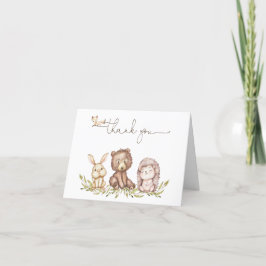 Tarjeta De Agradecimiento Animales de bosque de Woodland Forest Animals Baby